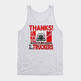 THANK YOU TRUCKERS CONVOY TRUCK FOR FREEDOM -LIBERTE - RED LETTERS Tank Top